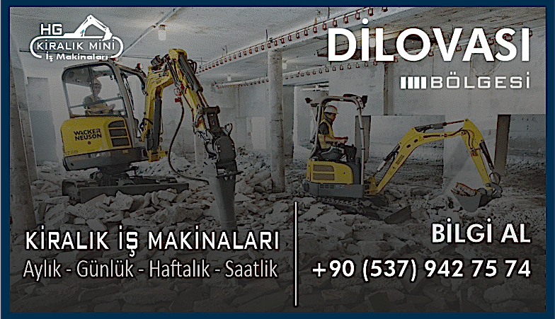 Dilovası Kiralık Mini Ekskavatör 2 Tonluk Ekskavatör Kirala
