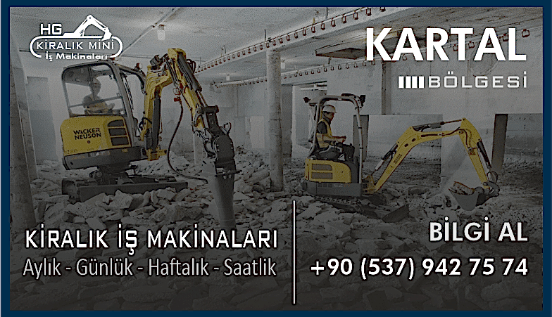 Kartal Kiralık Mini Ekskavatör 2 Tonluk Ekskavatör Kirala