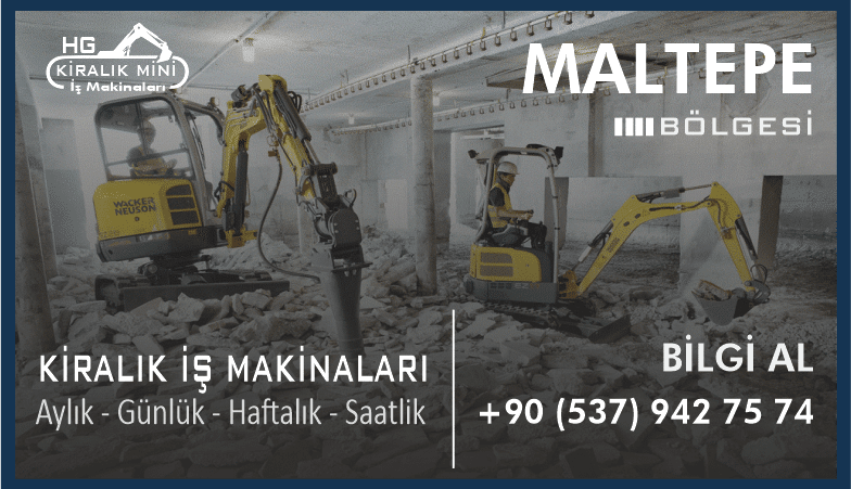 Maltepe Kiralık Mini Ekskavatör 2 Tonluk Ekskavatör Kirala