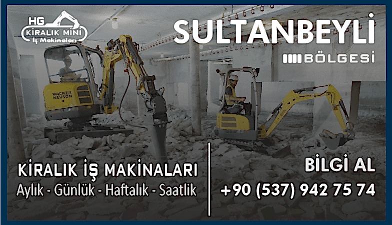 Sultanbeyli Kiralık Mini Ekskavatör 2 Tonluk Ekskavatör Kirala
